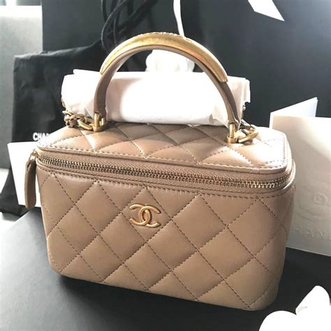 chanel vanity case beige small|chanel vanity case original.